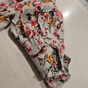 Beautiful floral cropped shirt